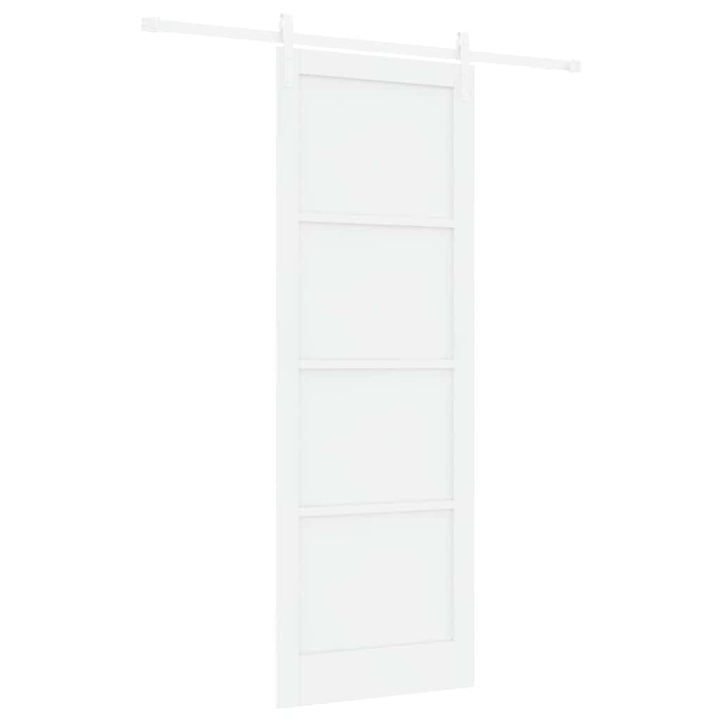 Sliding Door White 32.7 x 91.4 in Solid pine wood and steel