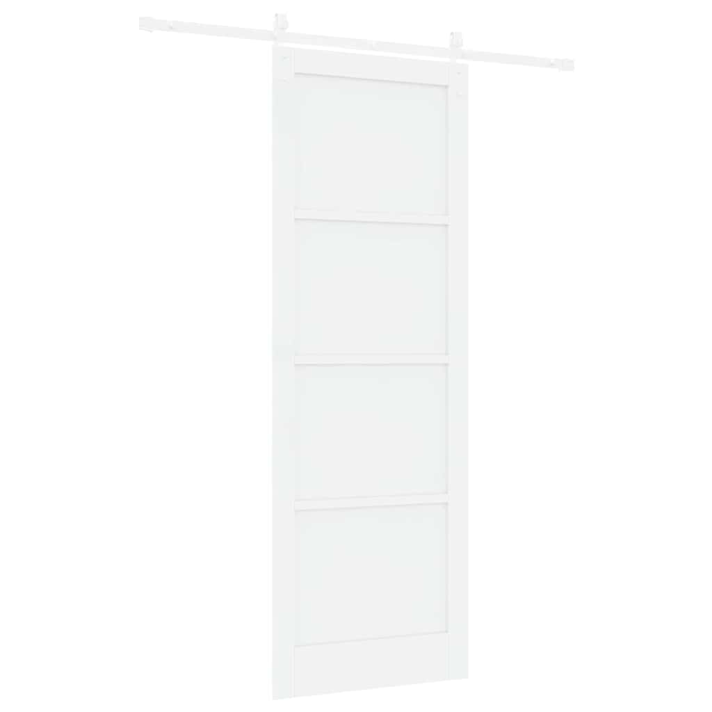 Sliding Door White 32.7 x 91.4 in Solid pine wood and steel