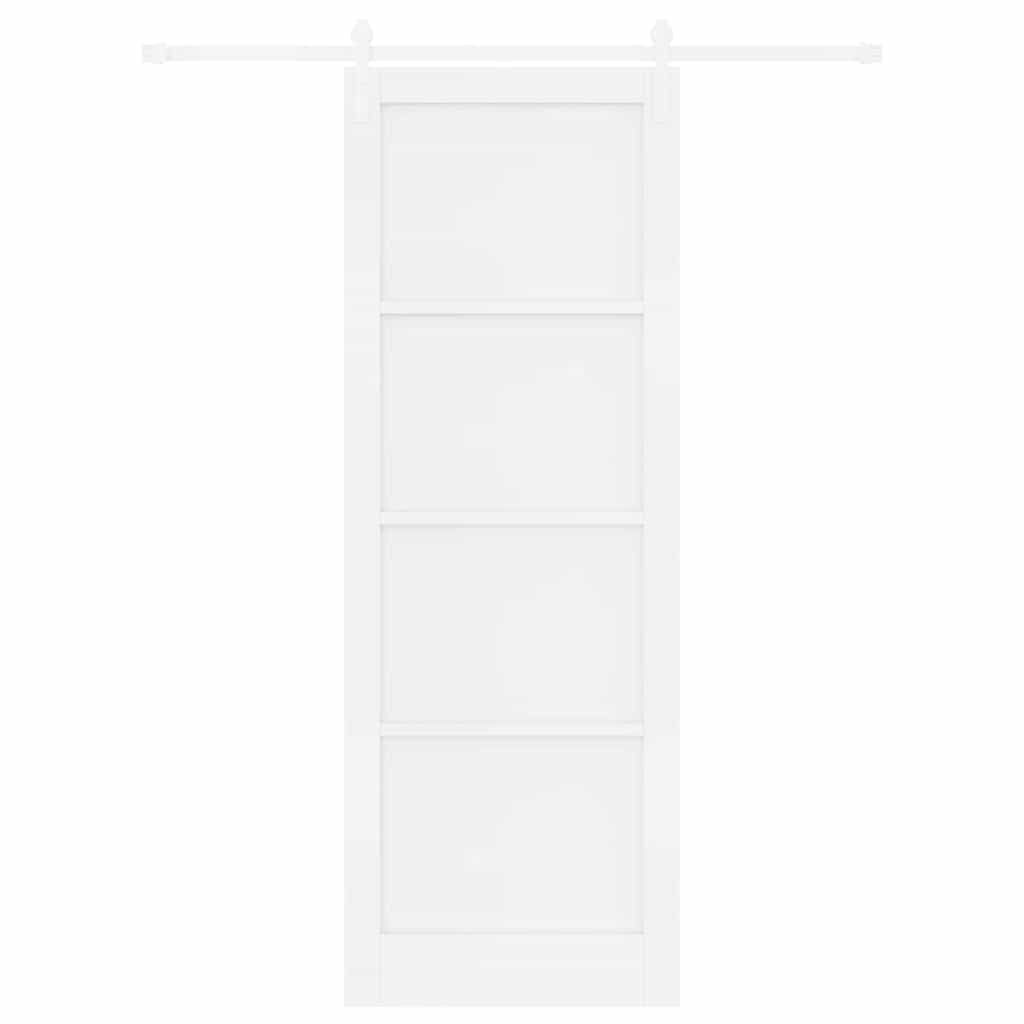 Sliding Door White 32.7 x 91.4 in Solid pine wood and steel