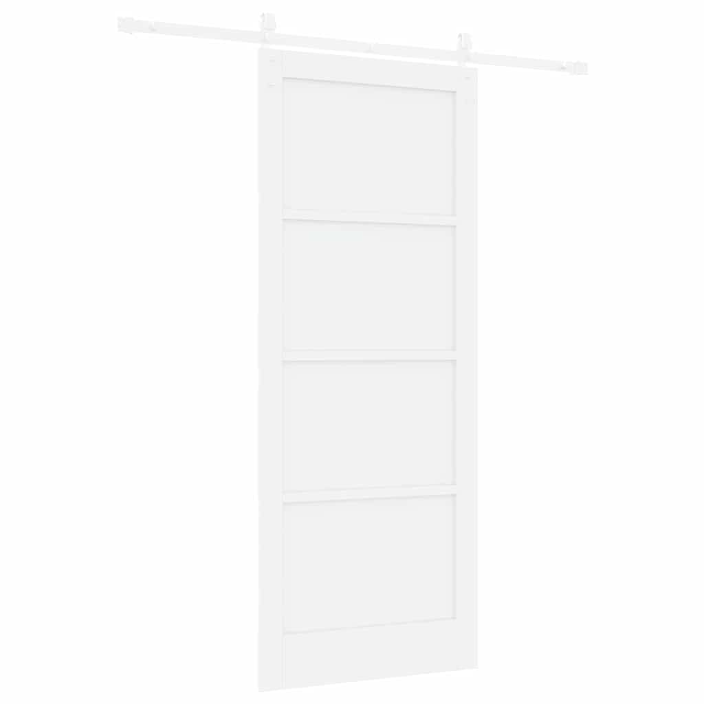 Sliding Door White 33.9 x 83.1 in Solid pine wood and steel