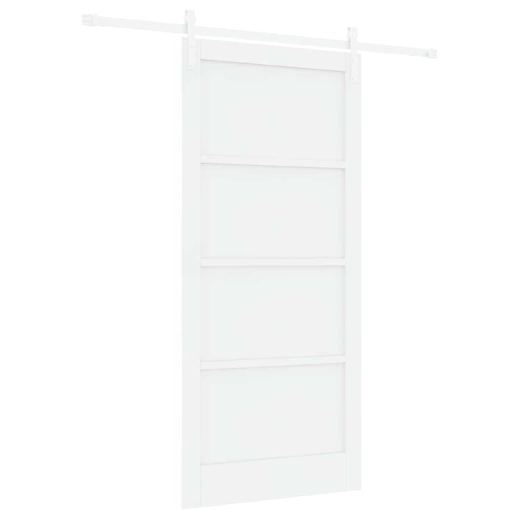 Sliding Door White 36.6 x 79.5 in Solid pine wood and steel