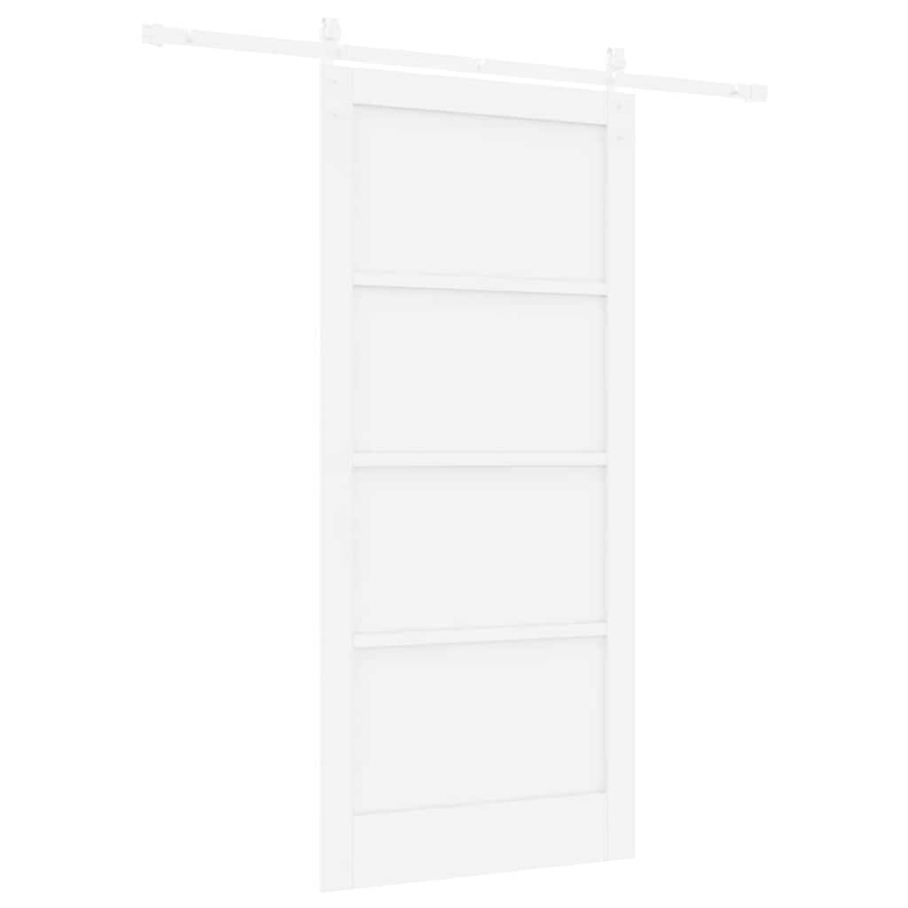 Sliding Door White 36.6 x 79.5 in Solid pine wood and steel