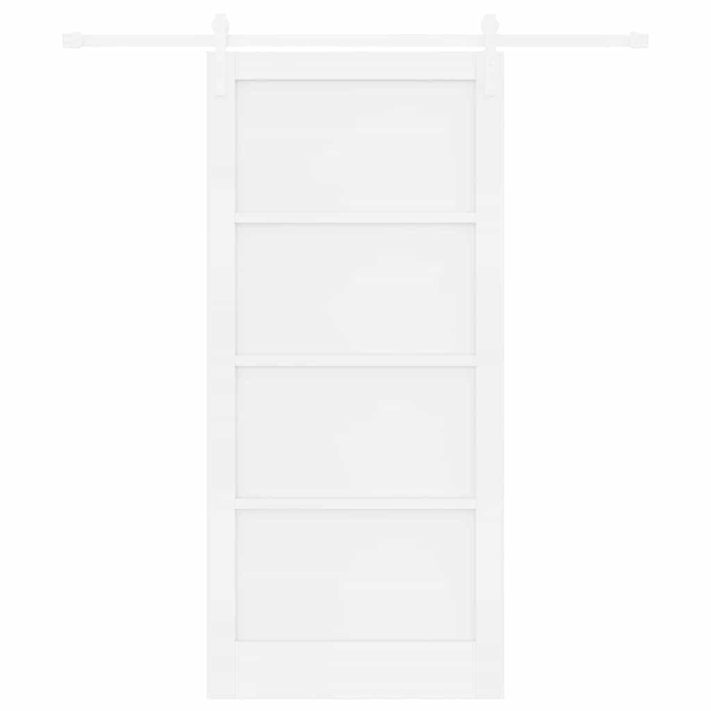 Sliding Door White 36.6 x 79.5 in Solid pine wood and steel