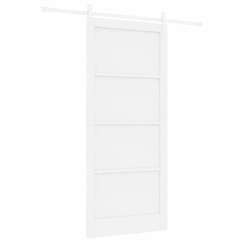 Sliding Door White 36.6 x 83.1 in Solid pine wood and steel
