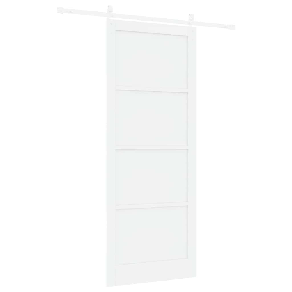Sliding Door White 36.6 x 91.3 in Solid pine wood and steel