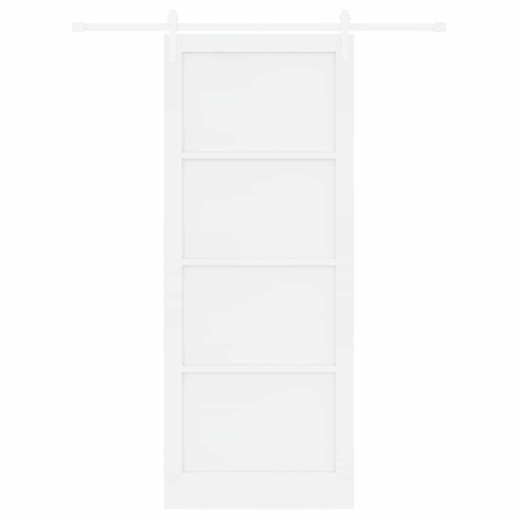 Sliding Door White 36.6 x 91.3 in Solid pine wood and steel