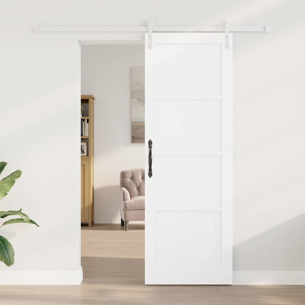 Sliding Door White 28.9 x 83.1 in Solid pine wood and steel