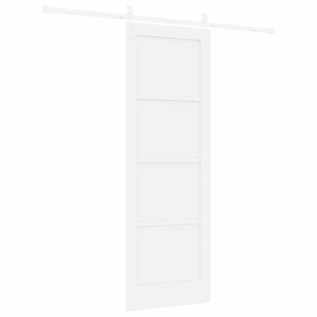 Sliding Door White 28.9 x 83.1 in Solid pine wood and steel