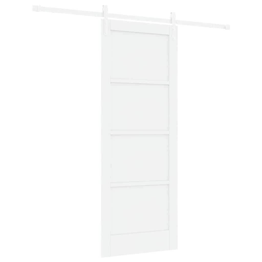 Sliding Door White 30.7 x 79.5 in Solid pine wood and steel