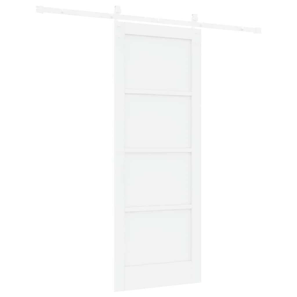 Sliding Door White 30.7 x 79.5 in Solid pine wood and steel