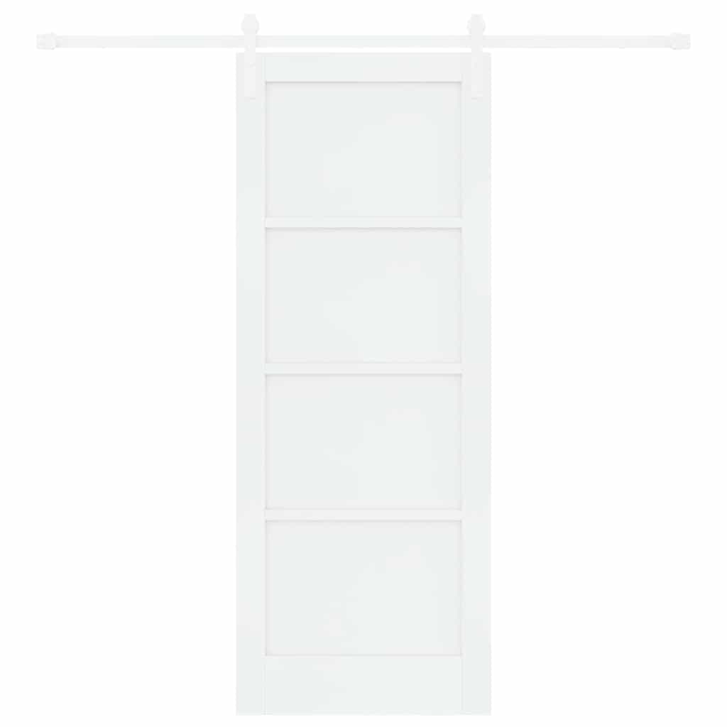Sliding Door White 30.7 x 79.5 in Solid pine wood and steel