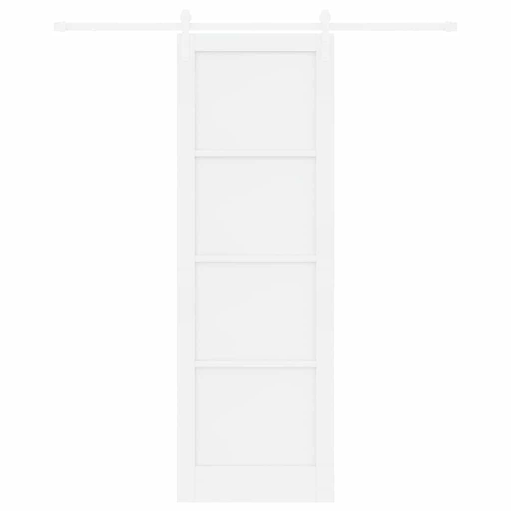 Sliding Door White 30.7 x 91.3 in Solid pine wood and steel