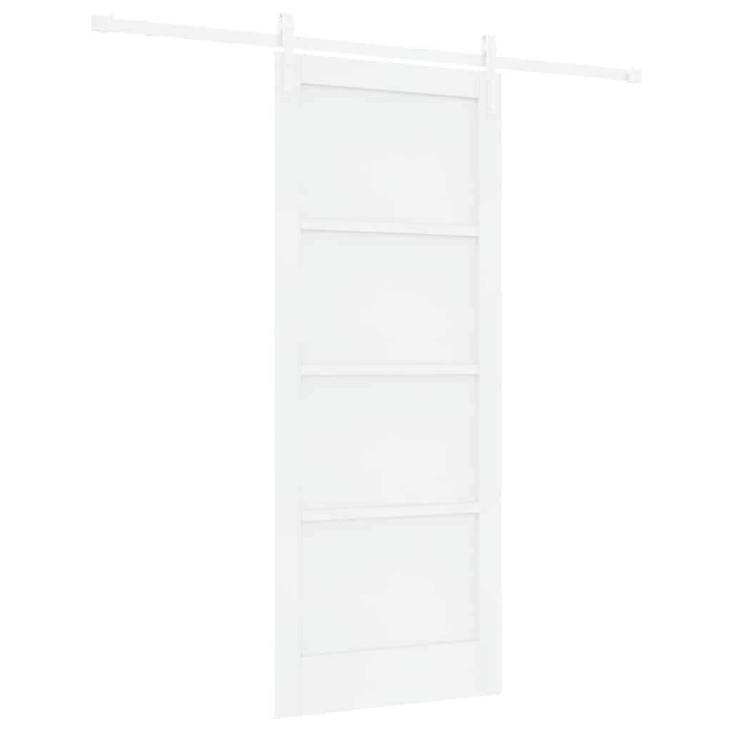Sliding Door White 32.7 x 79.5 in Solid pine wood and steel