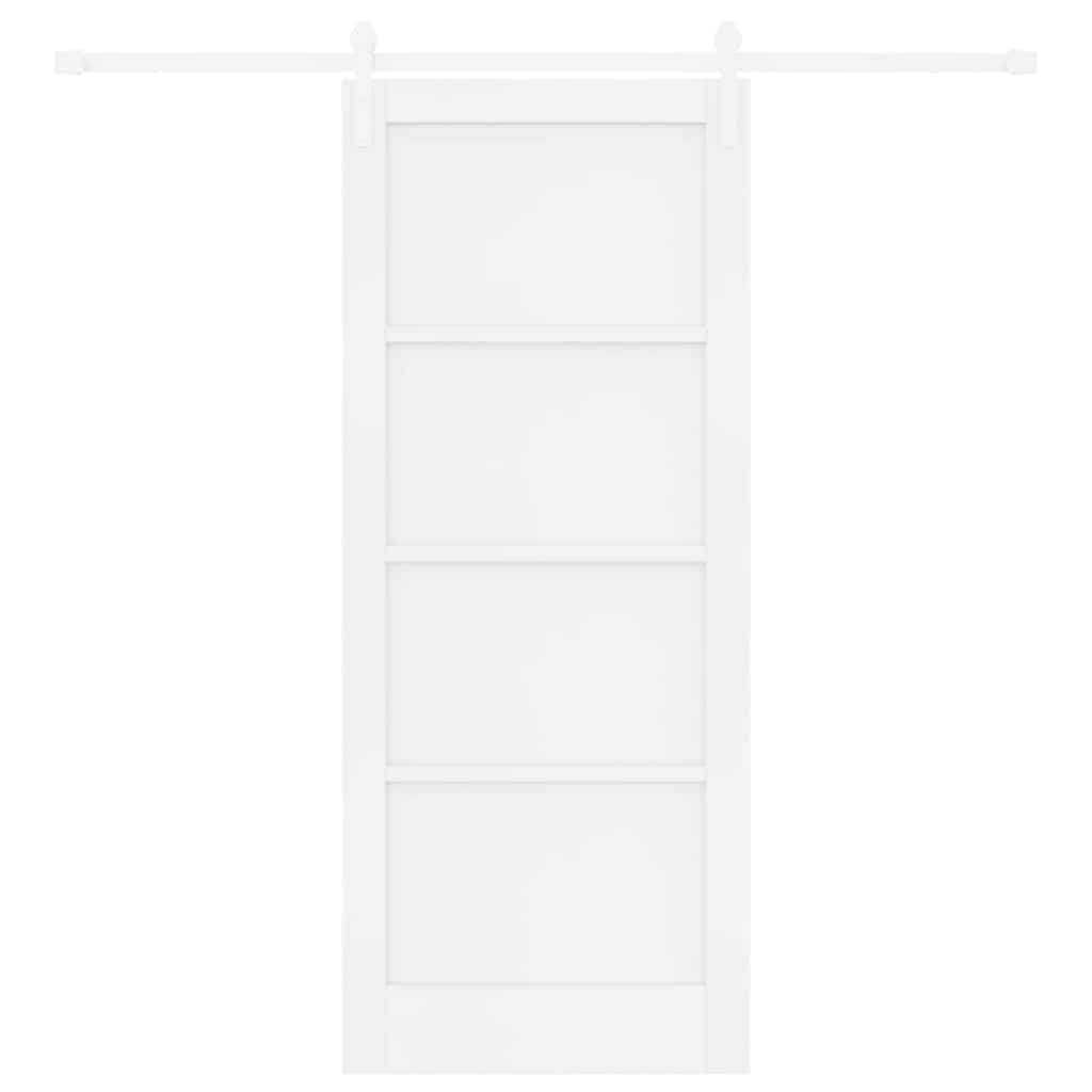 Sliding Door White 32.7 x 79.5 in Solid pine wood and steel