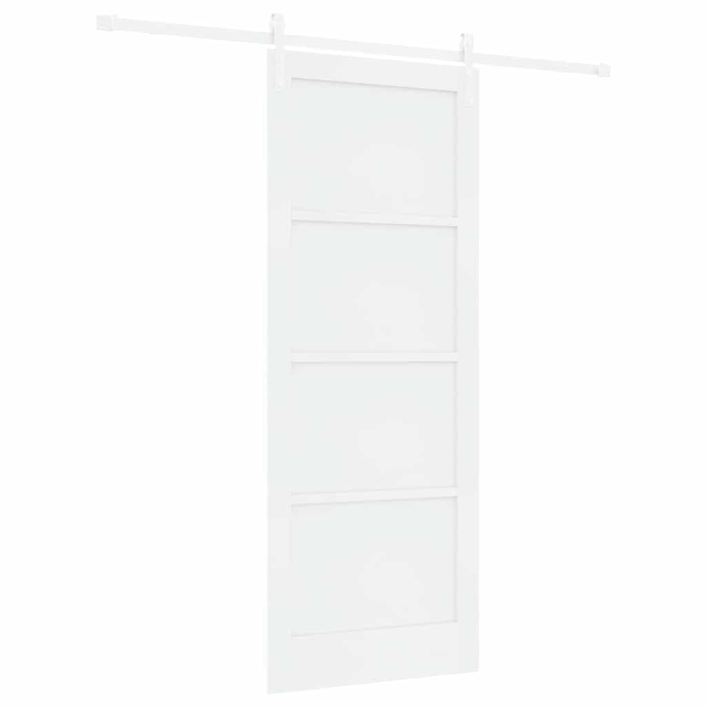 Sliding Door White 32.7 x 83.1 in Solid pine wood and steel