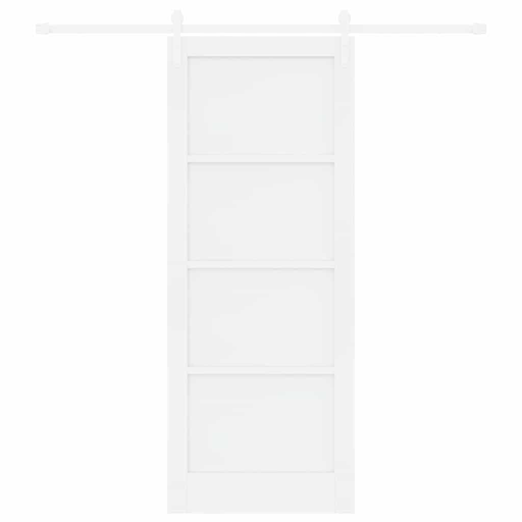 Sliding Door White 32.7 x 83.1 in Solid pine wood and steel