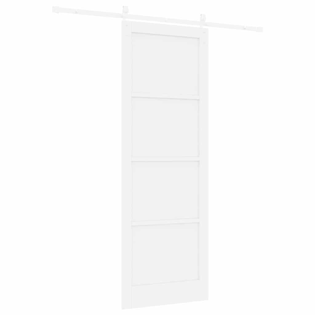 Sliding Door White 32.7 x 91.4 in Solid pine wood and steel