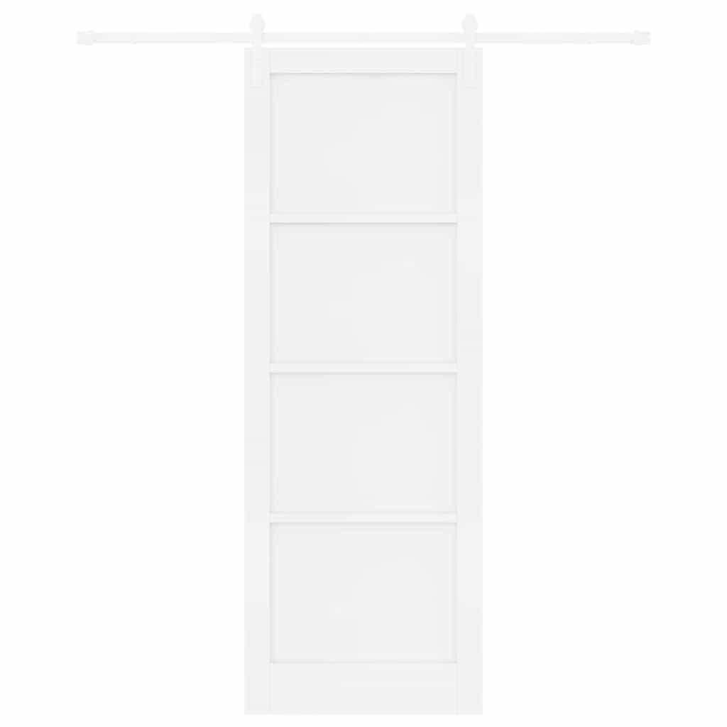 Sliding Door White 32.7 x 91.4 in Solid pine wood and steel