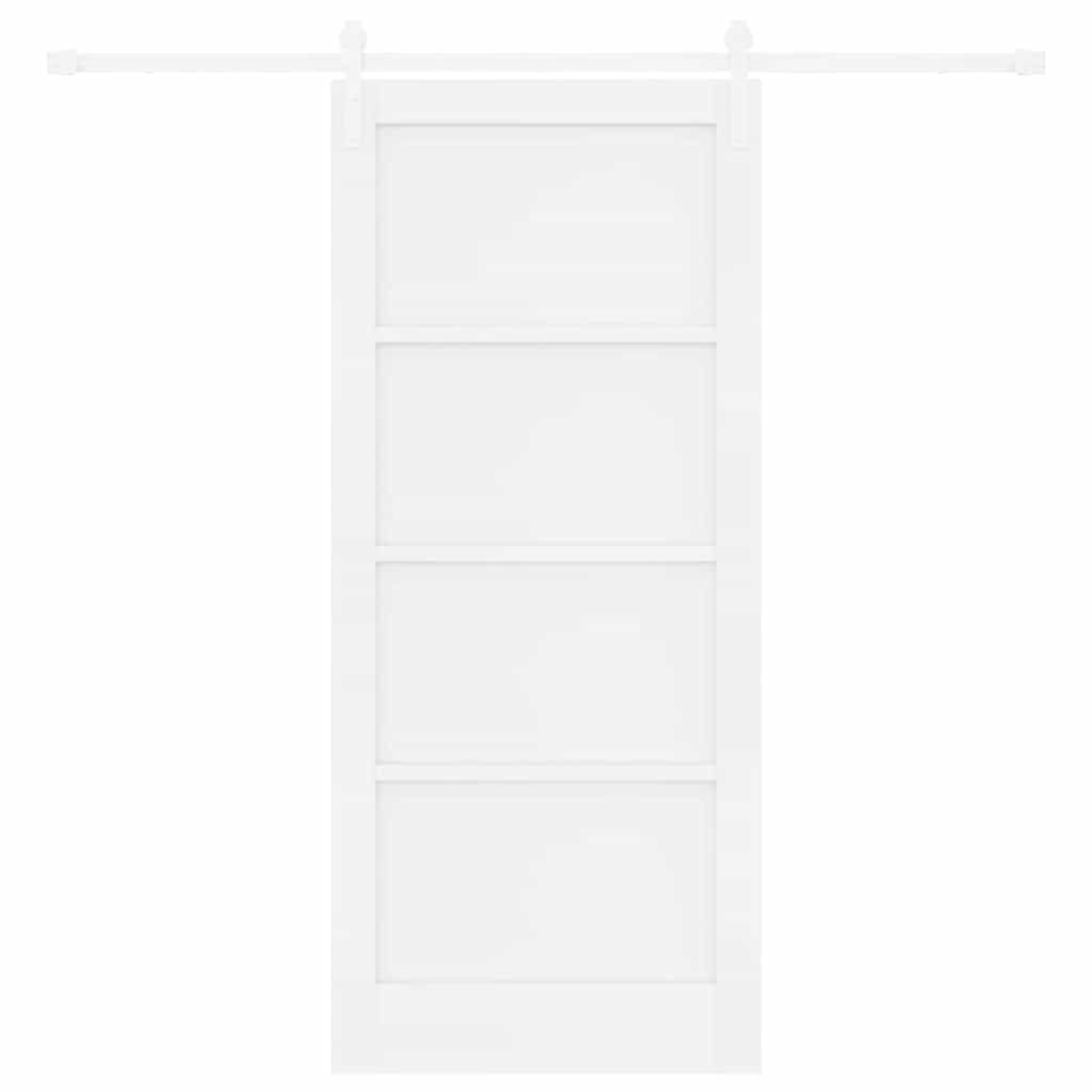 Sliding Door White 33.9 x 78.1 in Solid pine wood and steel
