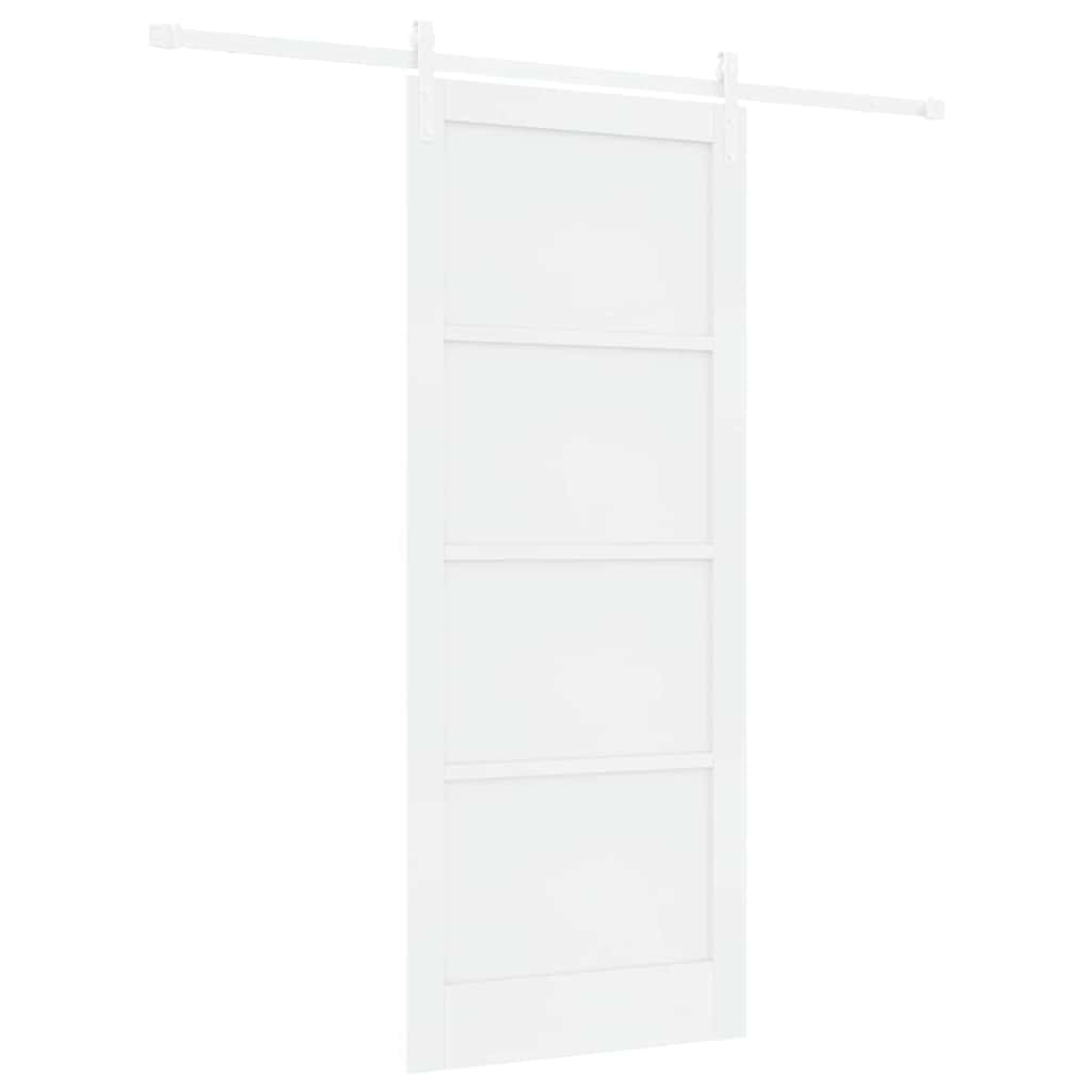 Sliding Door White 33.9 x 83.1 in Solid pine wood and steel