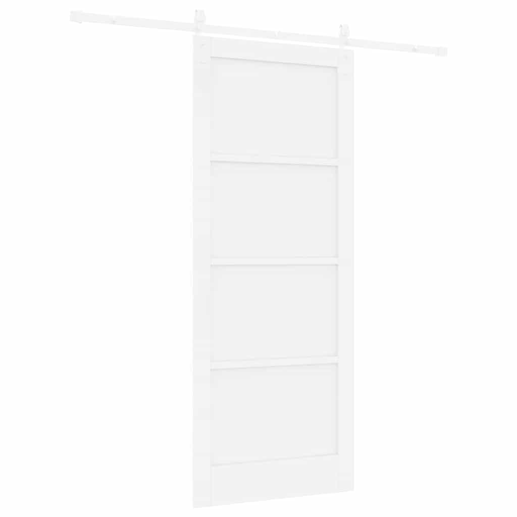 Sliding Door White 33.9 x 83.1 in Solid pine wood and steel