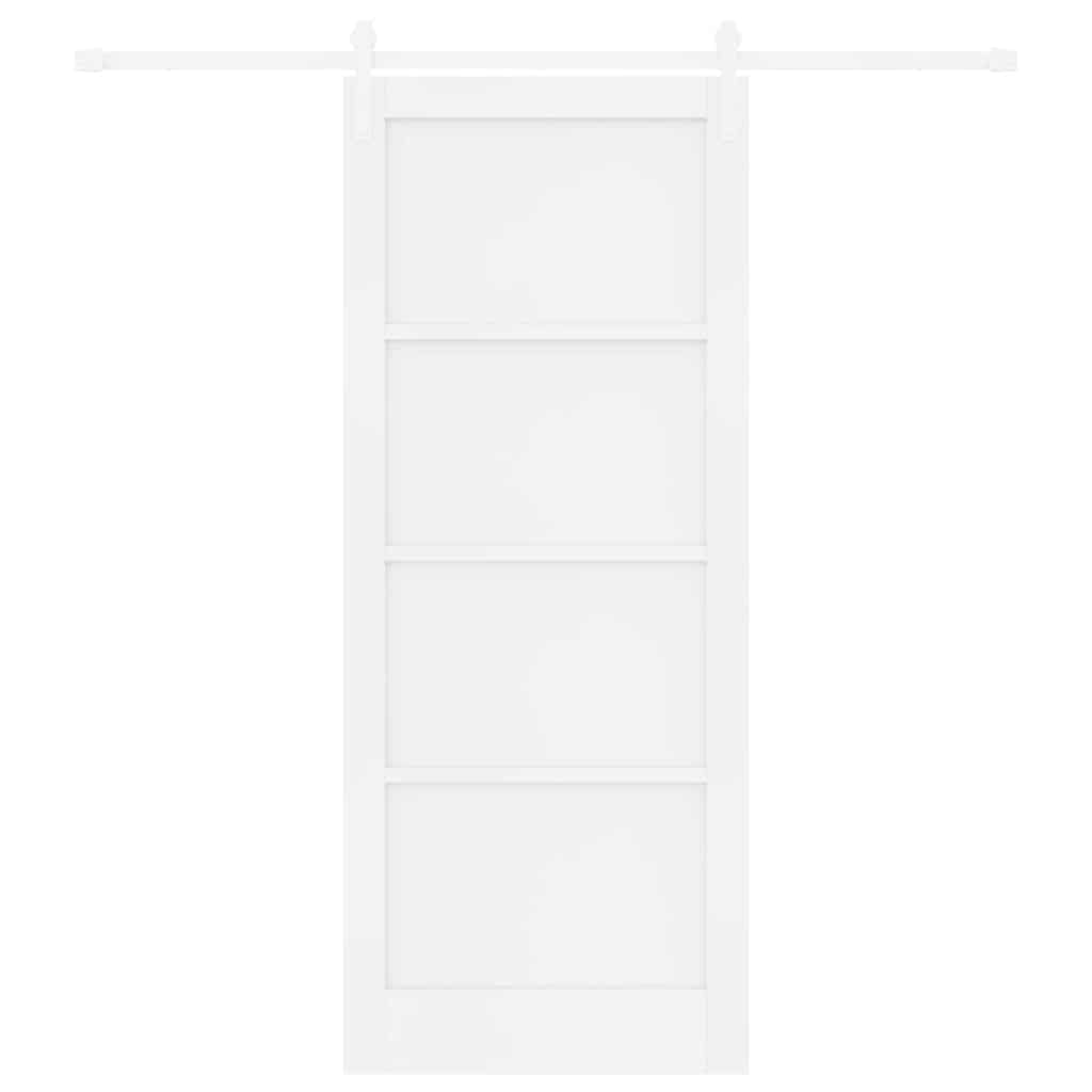 Sliding Door White 33.9 x 83.1 in Solid pine wood and steel