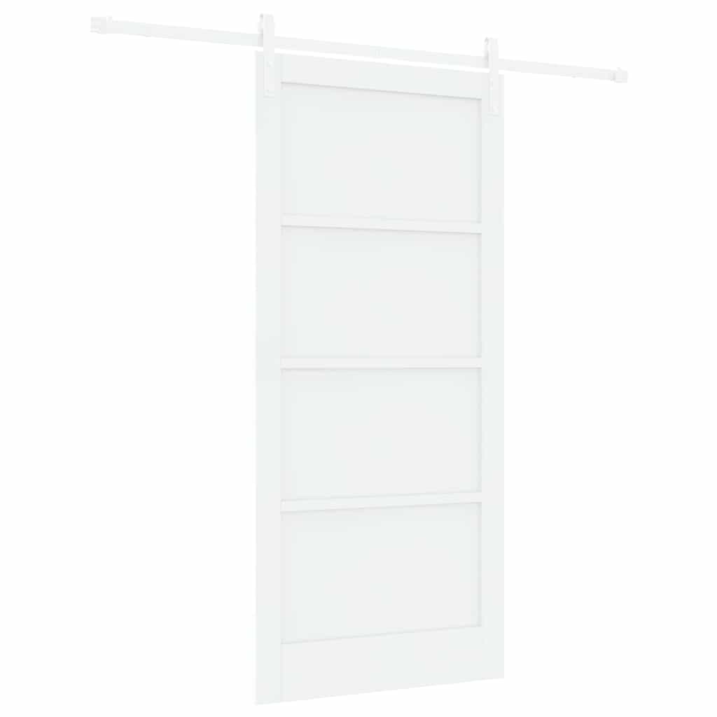 Sliding Door White 36.6 x 79.5 in Solid pine wood and steel