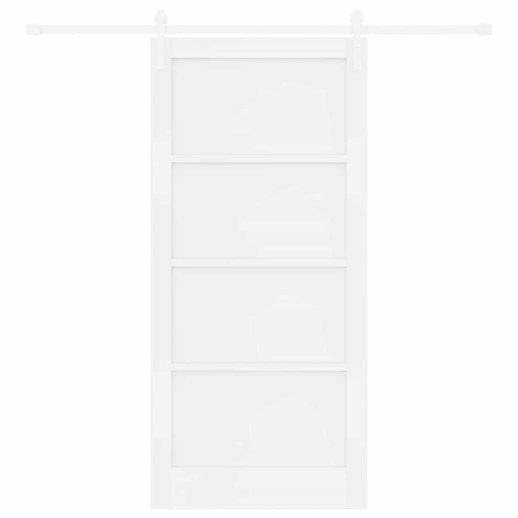 Sliding Door White 36.6 x 79.5 in Solid pine wood and steel