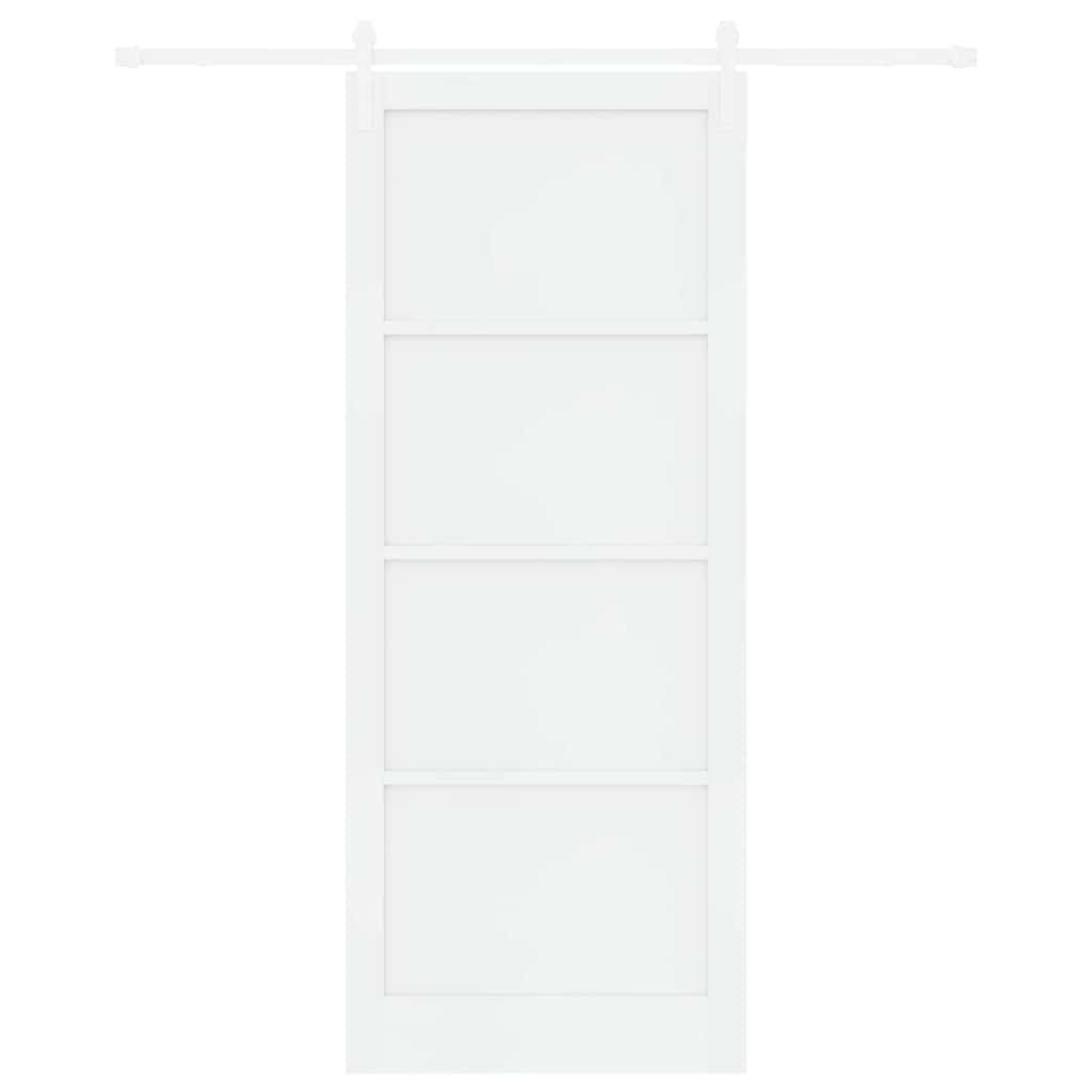 Sliding Door White 36.6 x 91.3 in Solid pine wood and steel