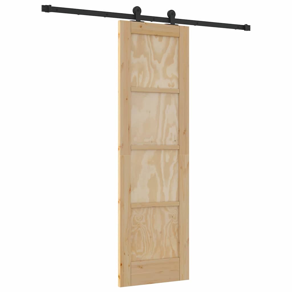 Sliding Door Set Manual natural and black 24 x 78.2 in