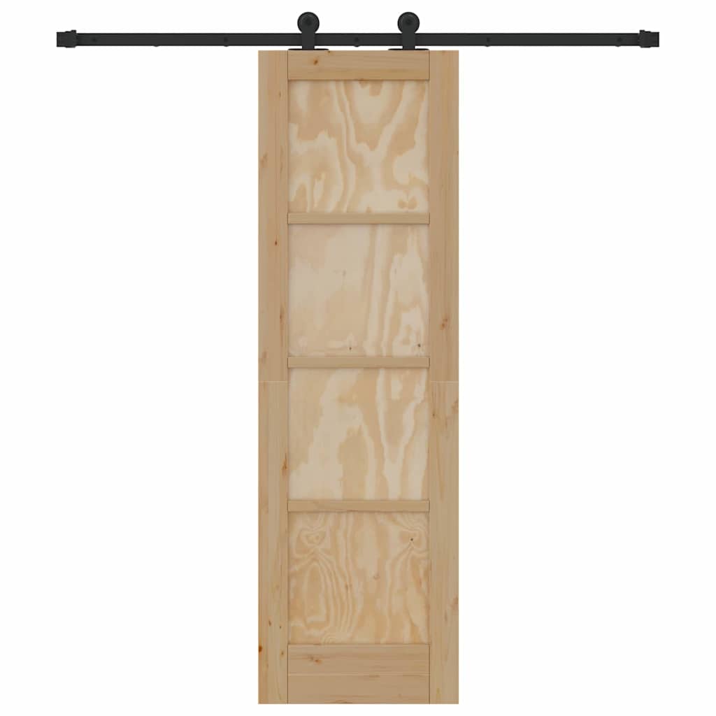 Sliding Door Set Manual natural and black 24 x 78.2 in