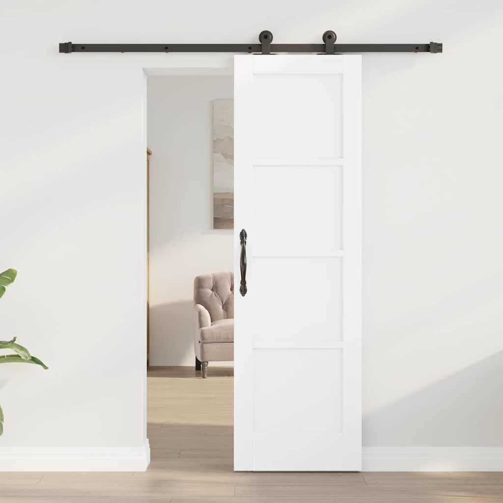 Sliding Door Set Manual White and black 24 x 78.2 in
