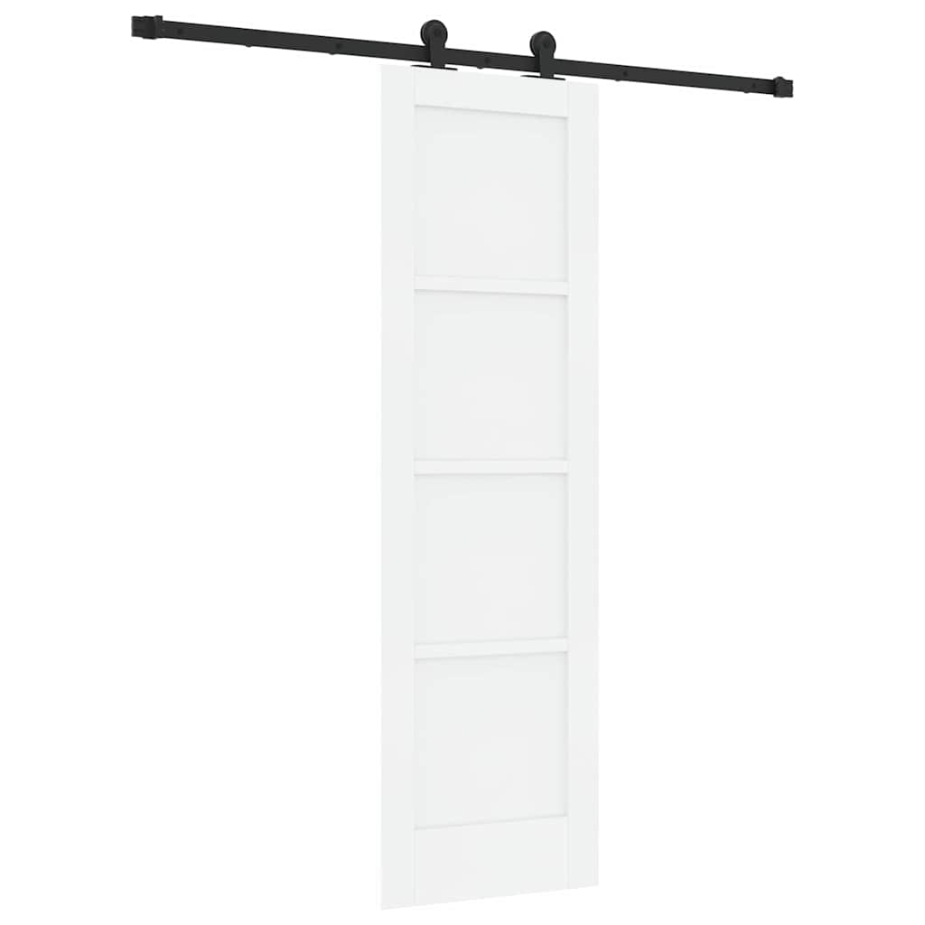 Sliding Door Set Manual White and black 24 x 78.2 in