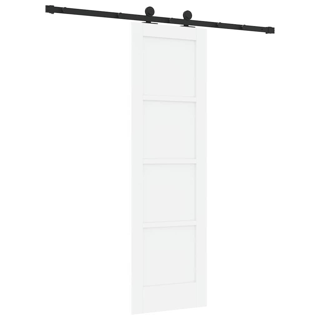 Sliding Door Set Manual White and black 24 x 78.2 in