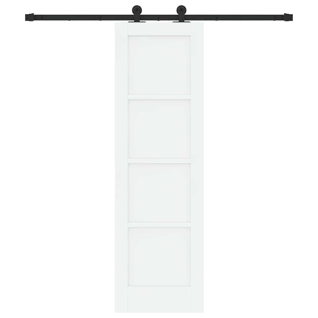 Sliding Door Set Manual White and black 24 x 78.2 in