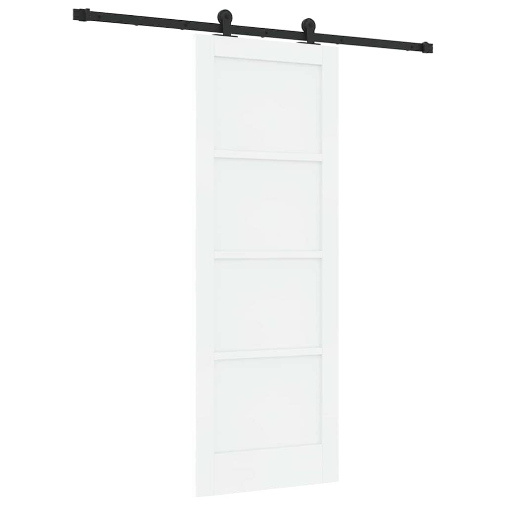 Sliding Door Set Manual White and black 29 x 78 in