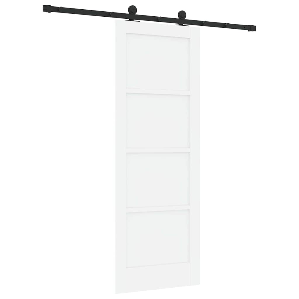 Sliding Door Set Manual White and black 29 x 78 in