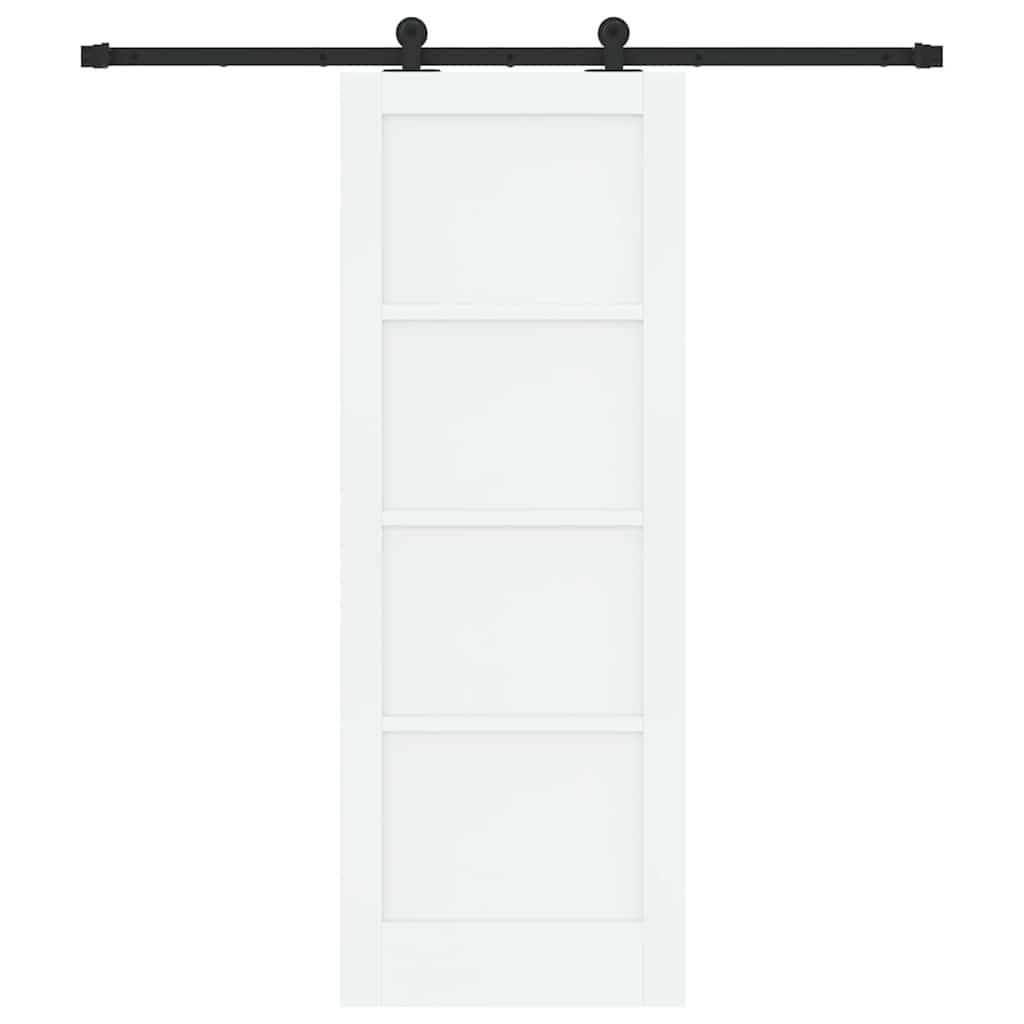 Sliding Door Set Manual White and black 29 x 78 in