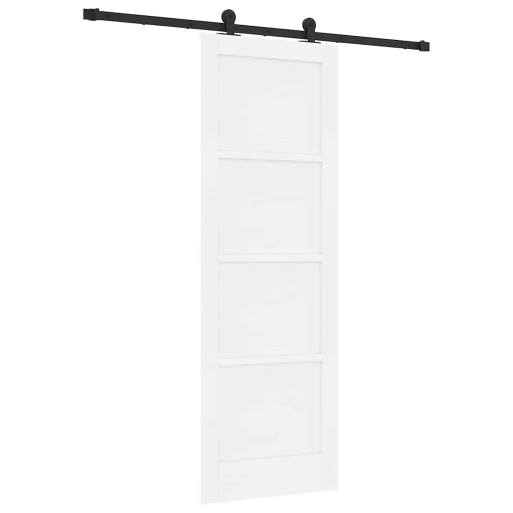 Sliding Door Set Manual White and black 28.9 x 83.1 in