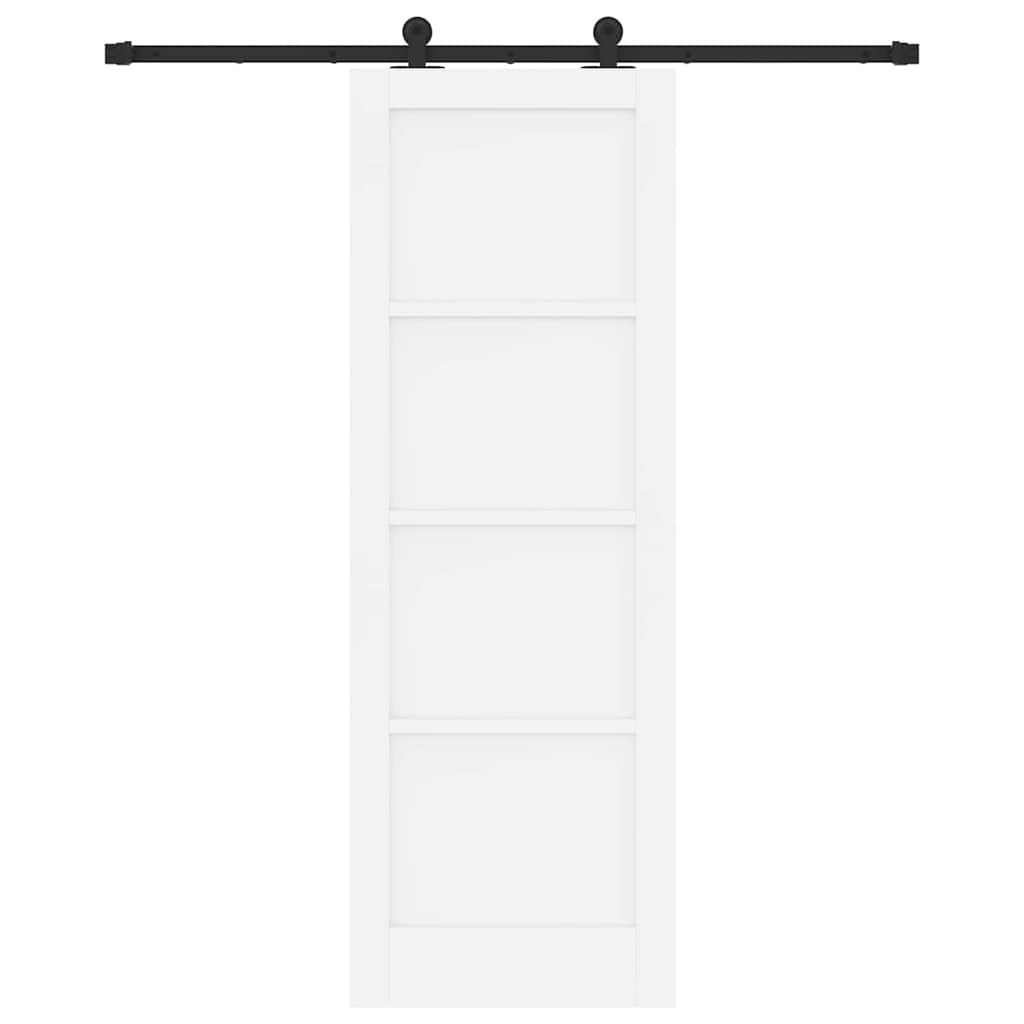 Sliding Door Set Manual White and black 28.9 x 83.1 in