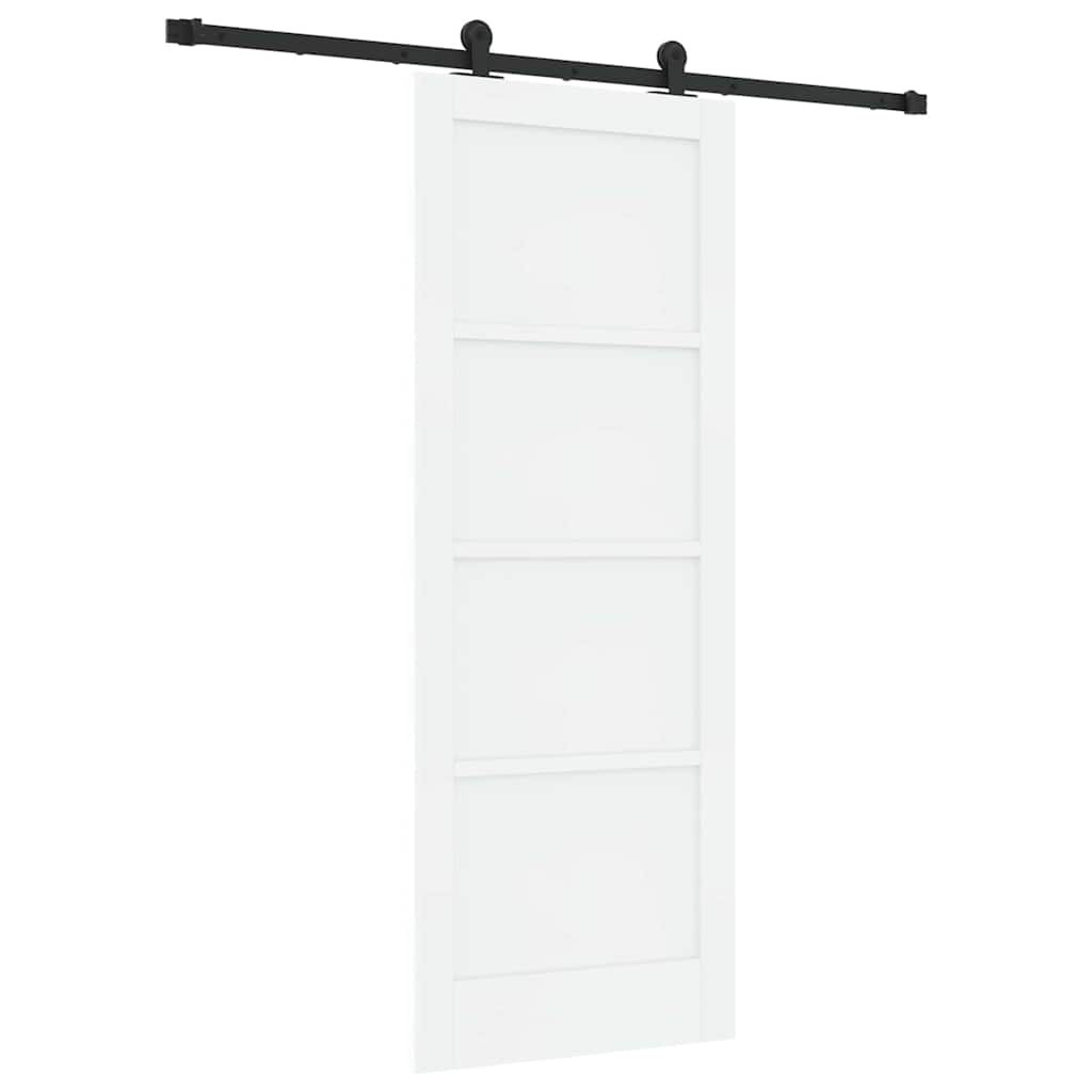 Sliding Door Set Manual White and black 30.7 x 79.5 in