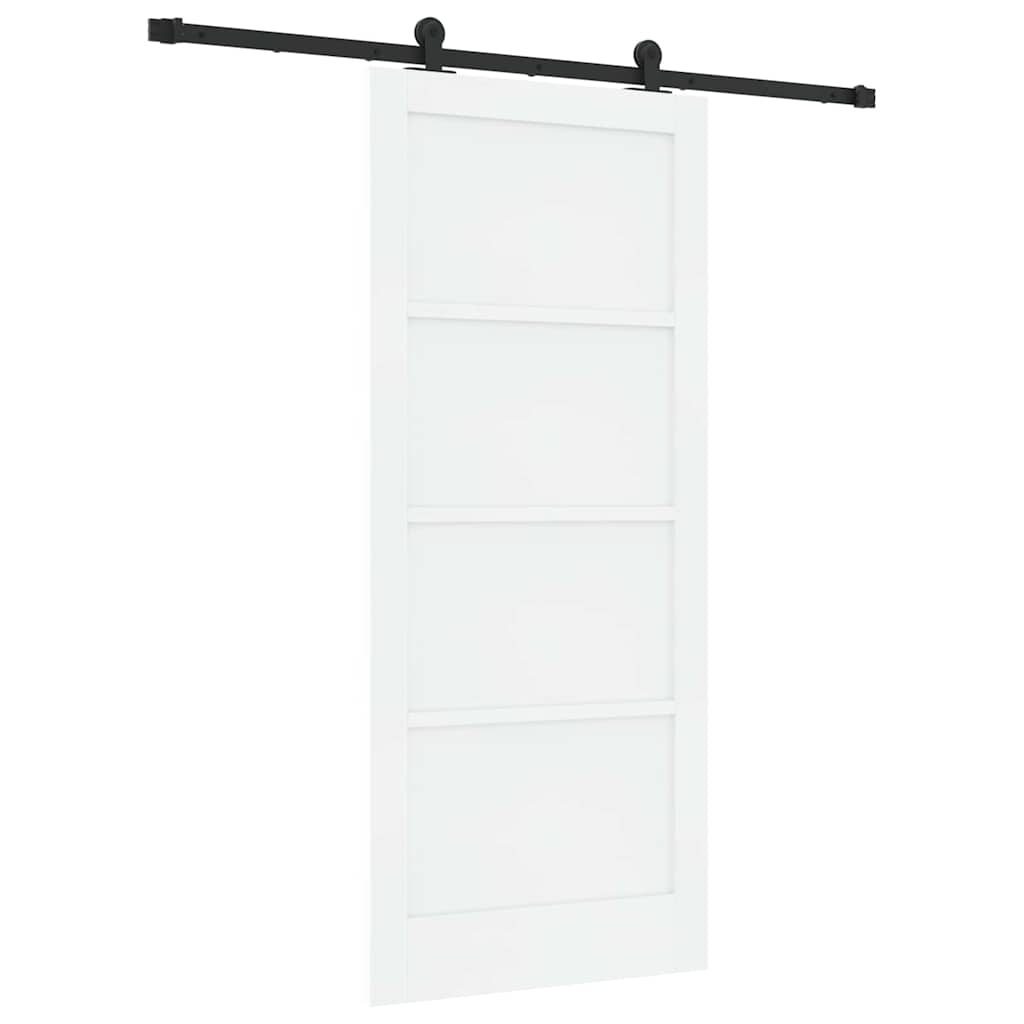 Sliding Door Set Manual White and black 33.9 x 78.1 in