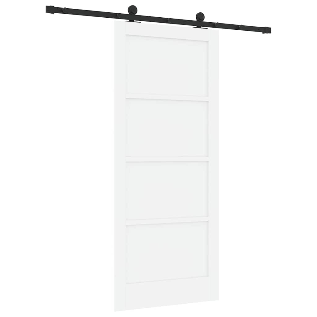 Sliding Door Set Manual White and black 33.9 x 78.1 in