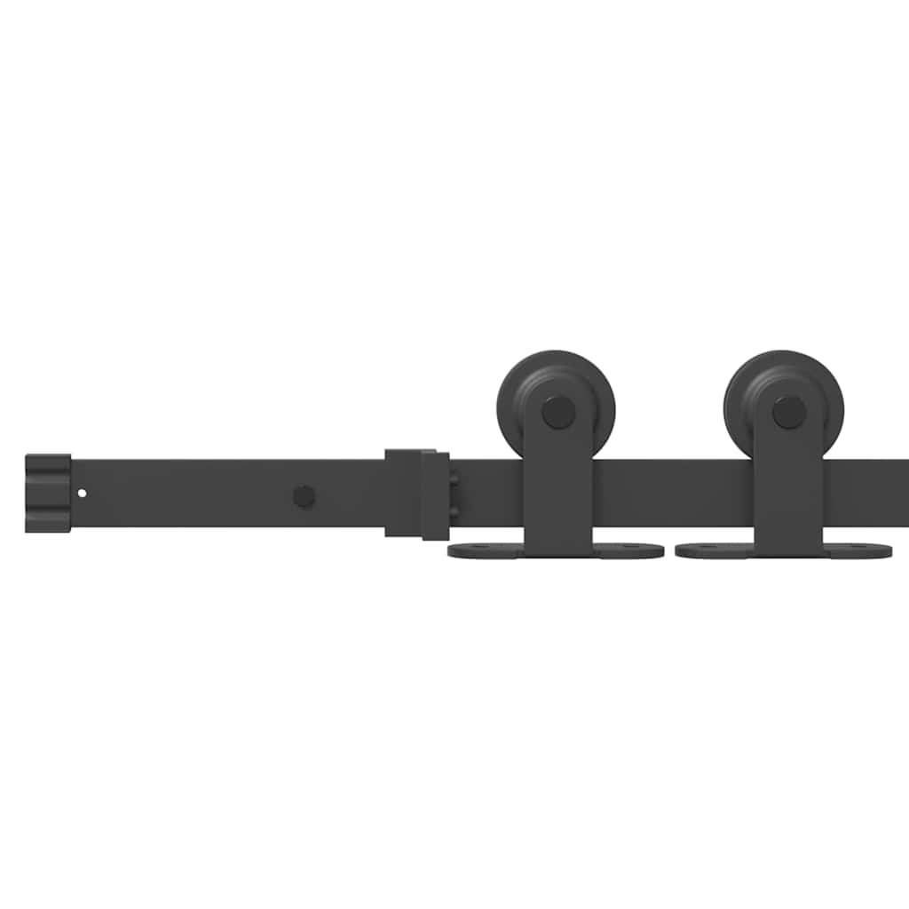 Sliding Door Set Manual natural and black 33.9 x 83.1 in