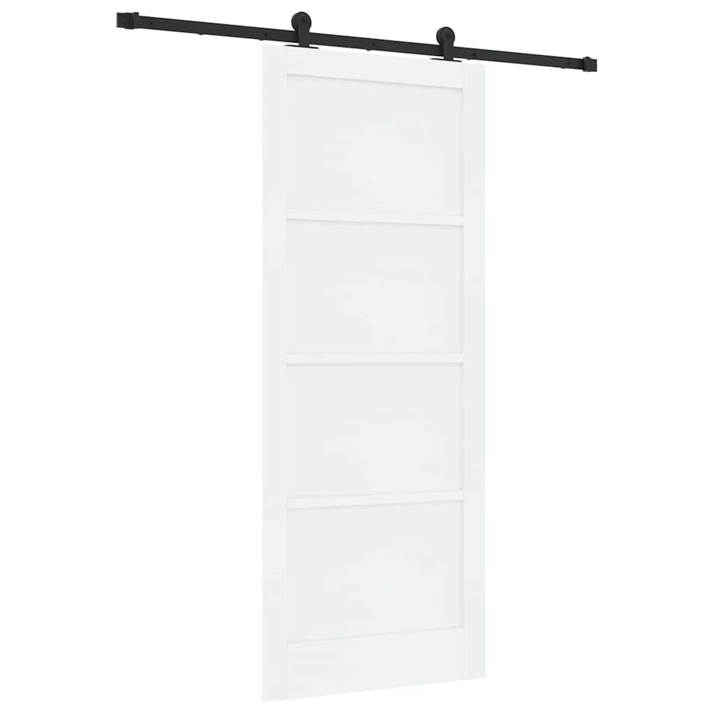 Sliding Door Set Manual White and black 33.9 x 83.1 in