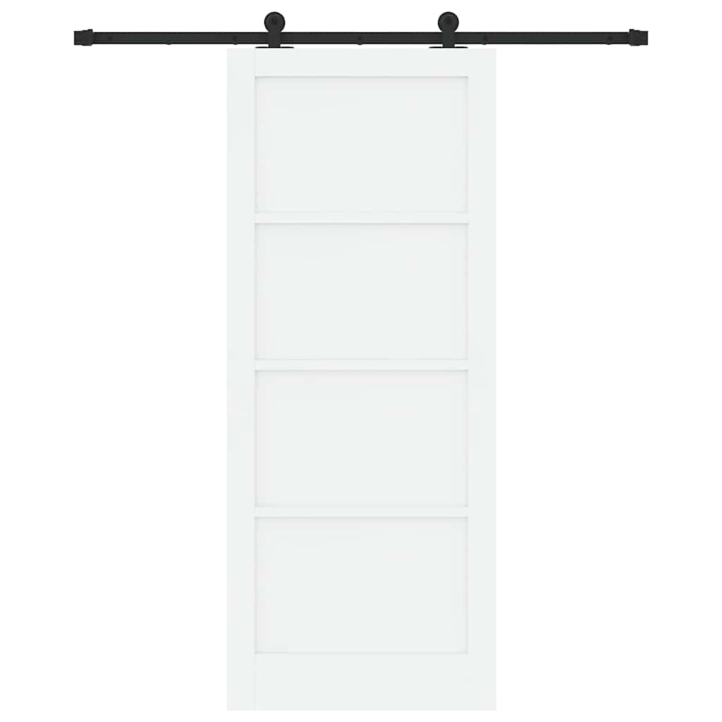 Sliding Door Set Manual White and black 33.9 x 83.1 in