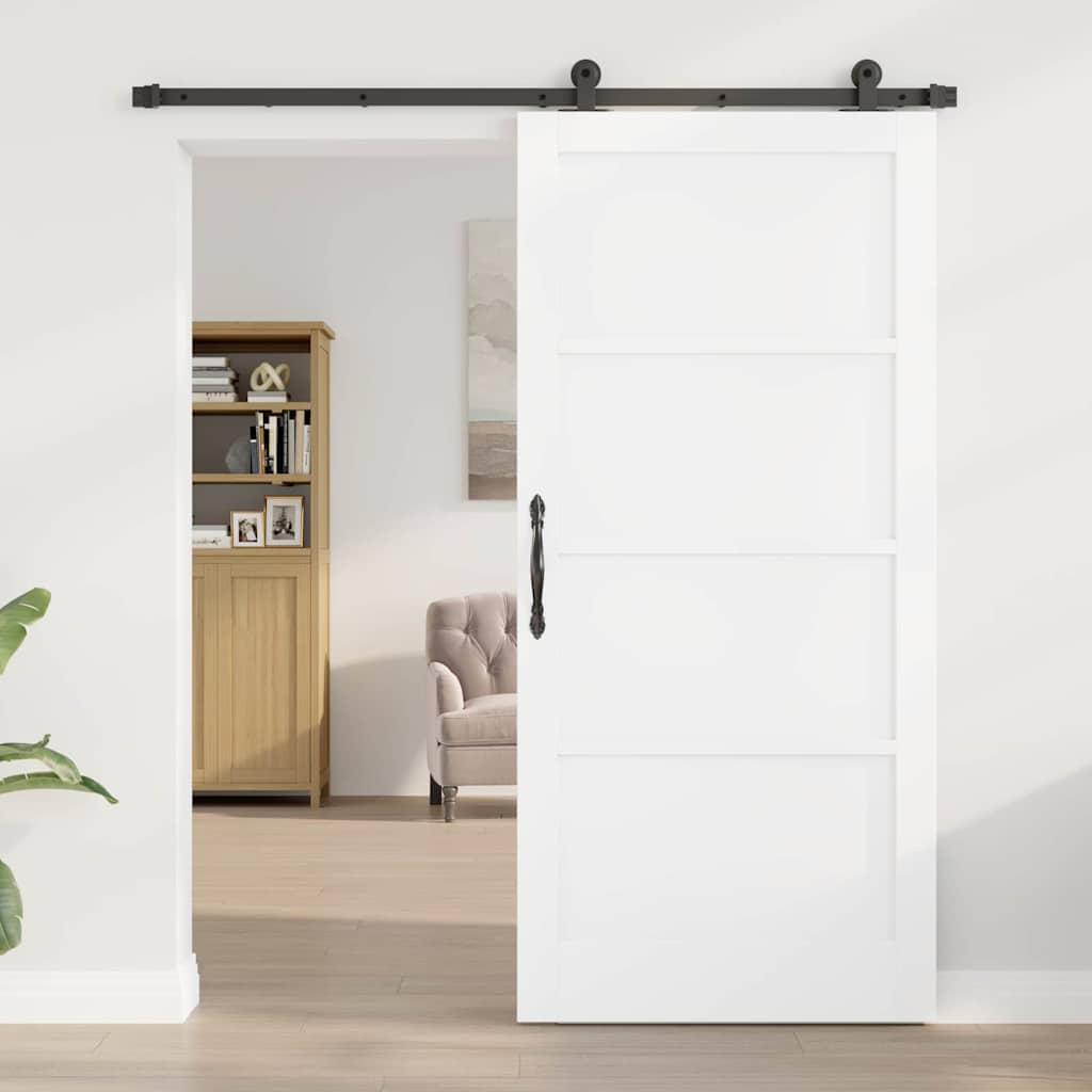 Sliding Door Set Manual White and black 36.6 x 79.5 in