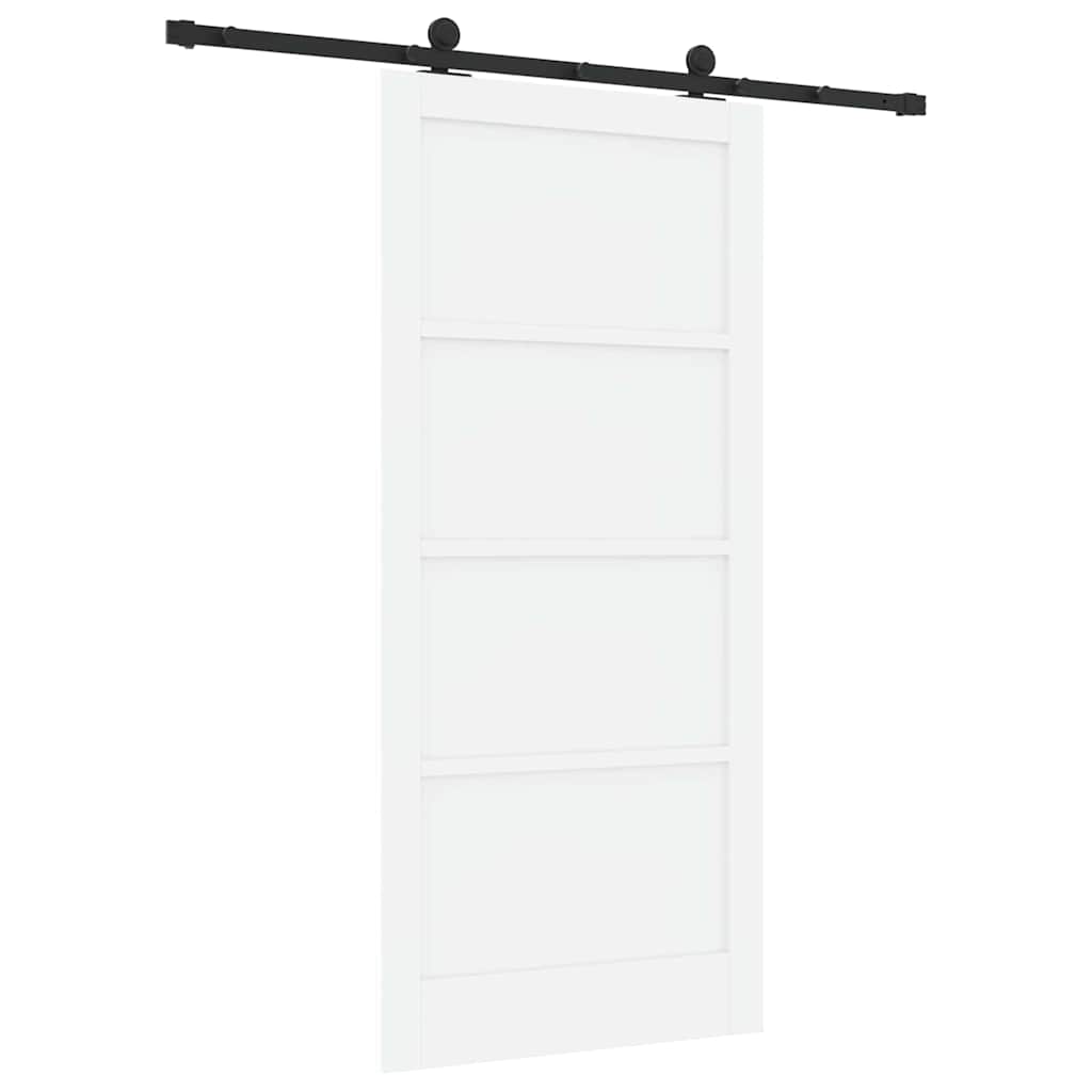Sliding Door Set Manual White and black 36.6 x 79.5 in