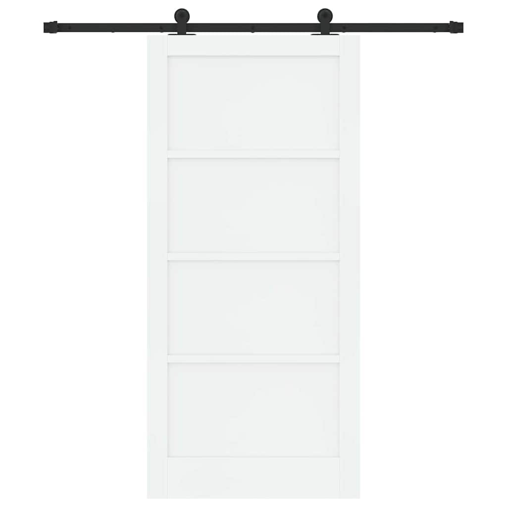 Sliding Door Set Manual White and black 36.6 x 79.5 in