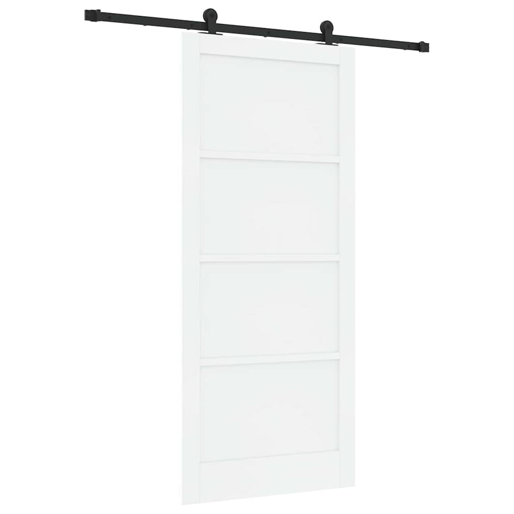 Sliding Door Set Manual White and black 36.6 x 83.1 in